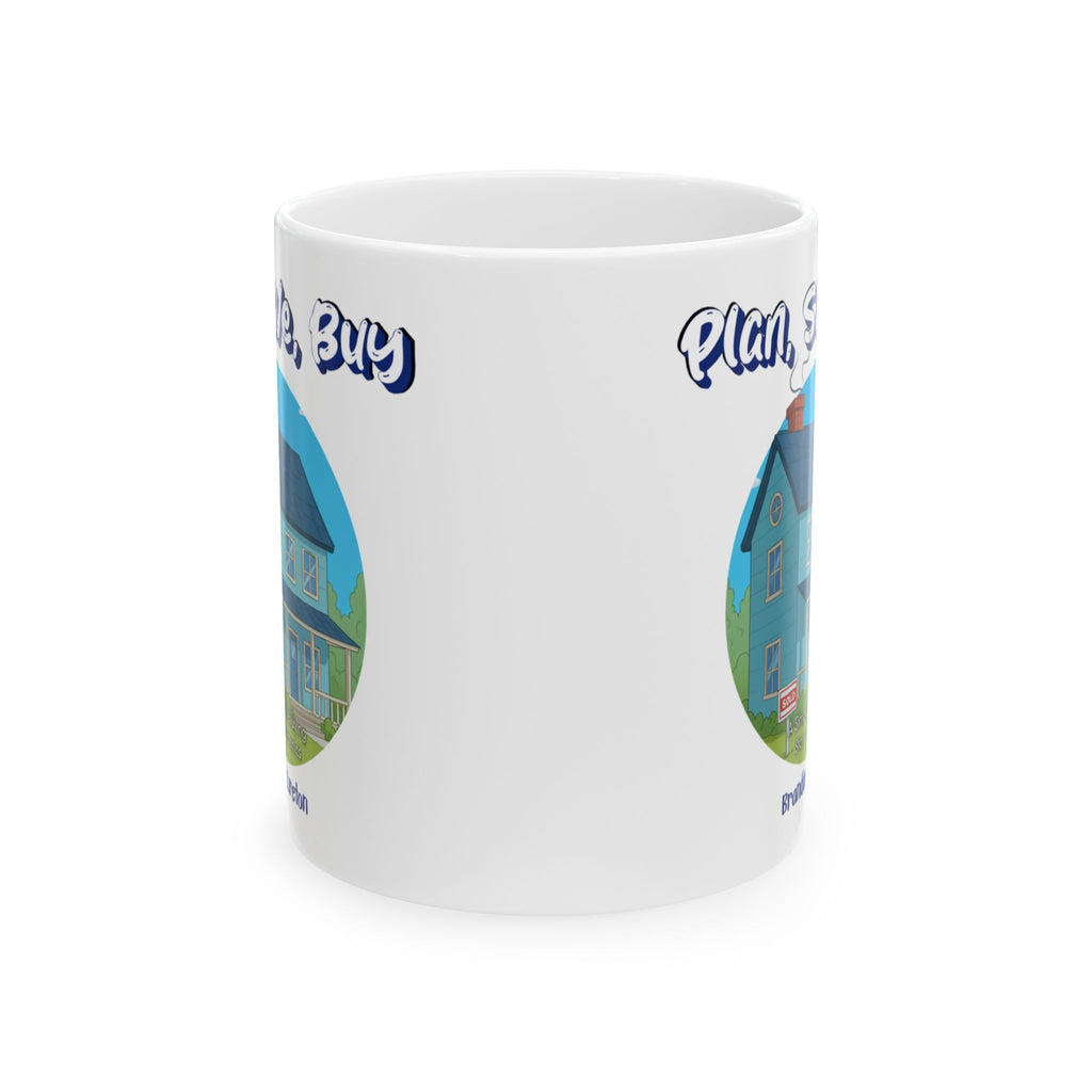 'Plan, Save, Buy' Book Mug (11oz/15oz)
