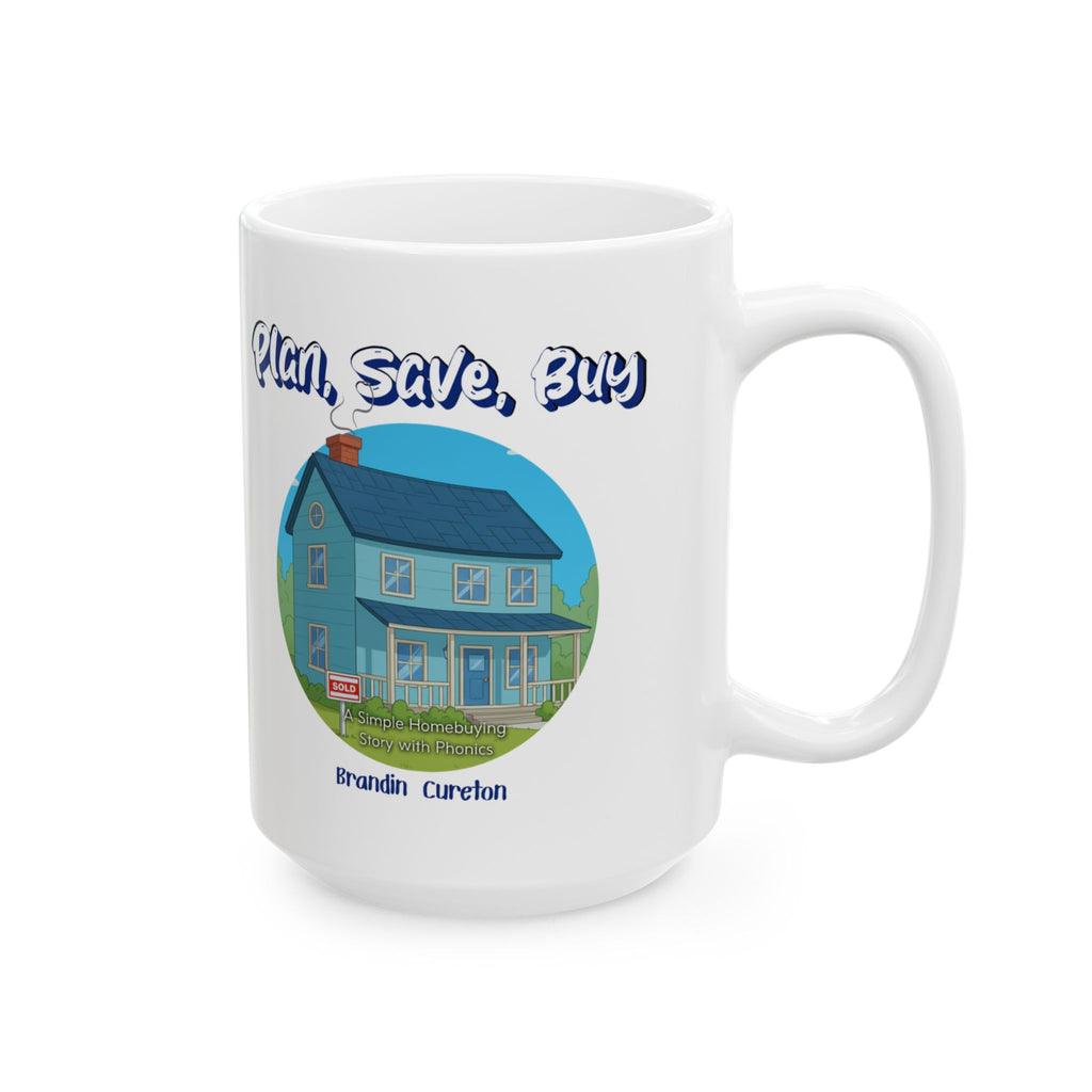 'Plan, Save, Buy' Book Mug (11oz/15oz)