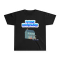 Black t-shirt with 'Future Homeowner' graphic and house illustration on a white background