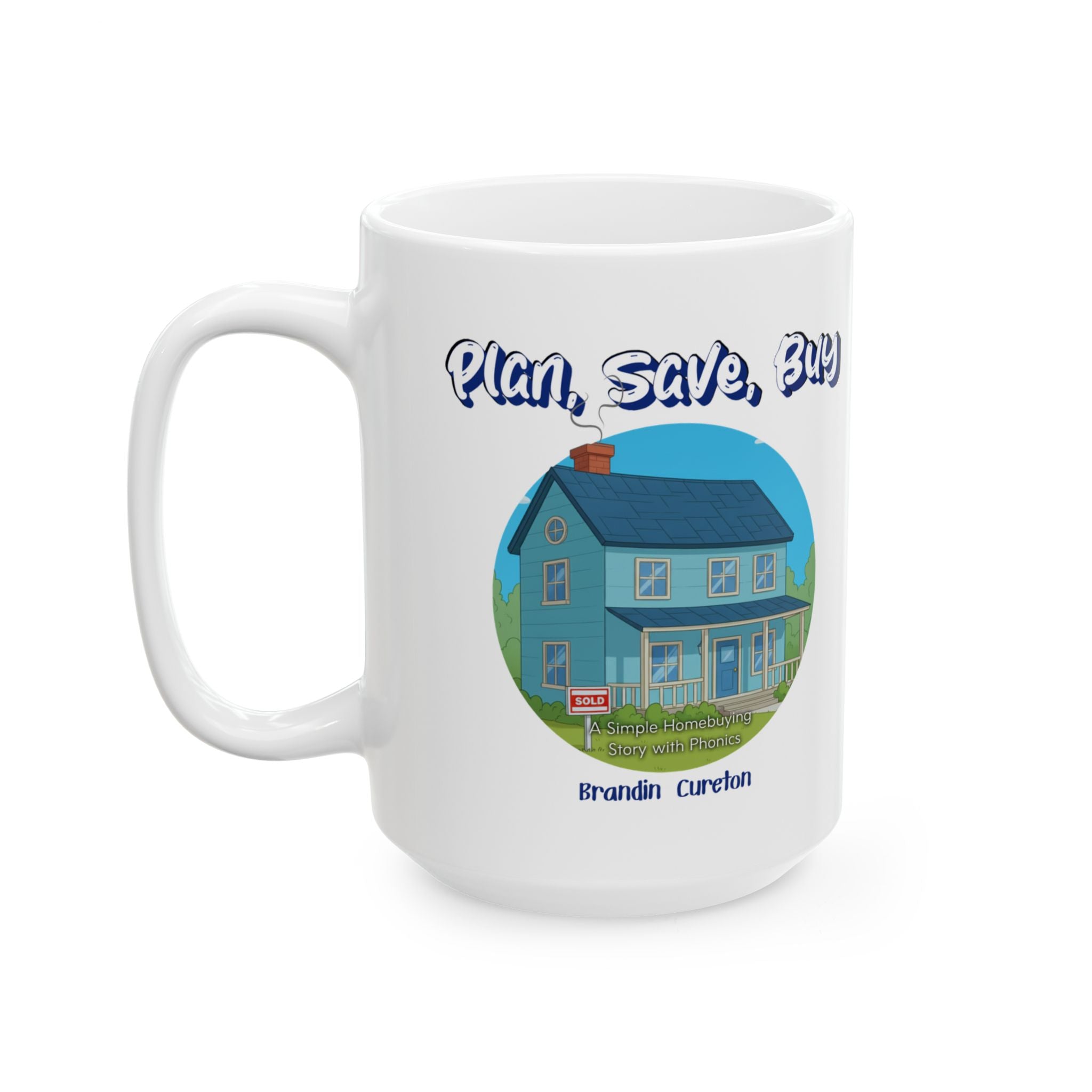 'Plan, Save, Buy' Book Mug (11oz/15oz)