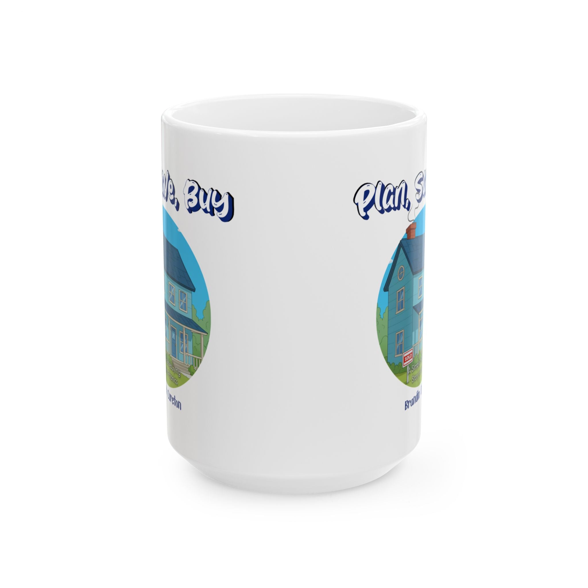 'Plan, Save, Buy' Book Mug (11oz/15oz)